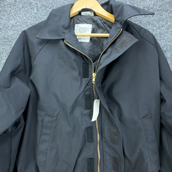 Vintage '94 US Navy USN Military Utility Jacket‎ Small Black Unisex Short - Picture 2 of 13